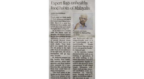 Expert flags unhealthy food habits of Malayalis